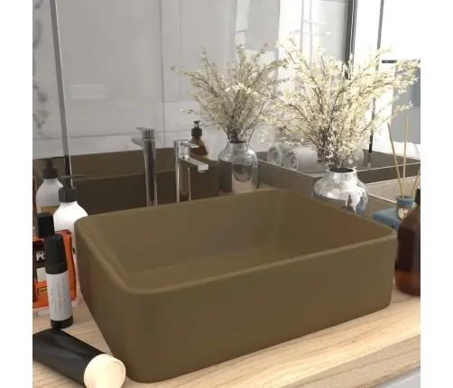 Prabangus Praustuvas, Matinis Kreminis, 41X30X12cm Keramika