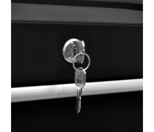 Instrumentu Ratiņi Ar 7 Atvilktnēm, Melni   Vidaxl