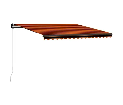Izvelkama Markīze, Manuāla, 450X300 Cm, Oranža Ar Brūnu Vidaxl