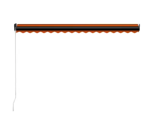 Izvelkama Markīze, Manuāla, 450X300 Cm, Oranža Ar Brūnu Vidaxl