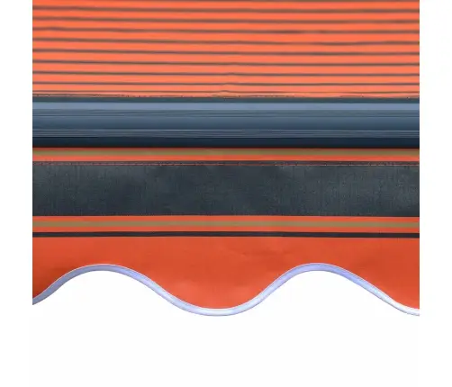 Käsitsi Sissetõmmatav Varikatus, Led 350X250 cm Oranž Ja Pruun