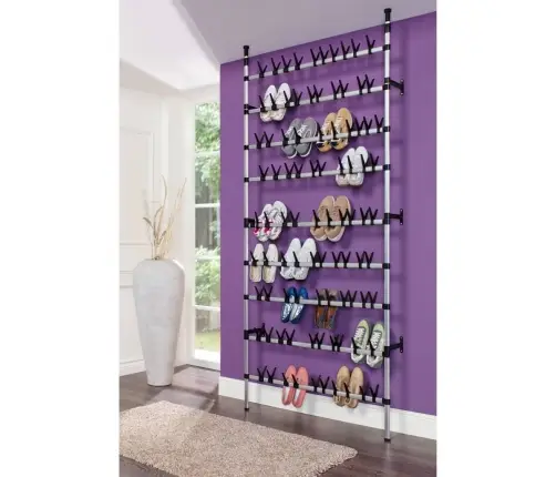 Teleskopisks Apavu Plaukts Ar Stieņiem, Alumīnijs Vidaxl