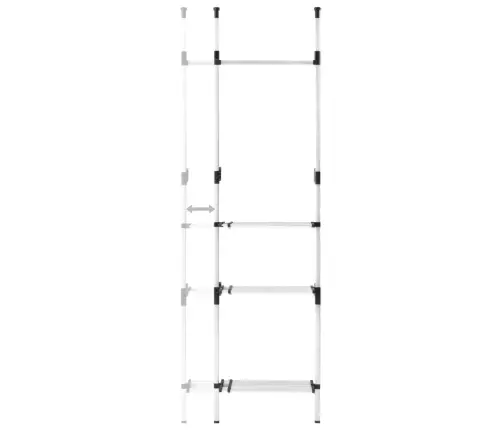 Drabužių Spintos Sistema Su Strypais Ir Lentyna, Aliuminis