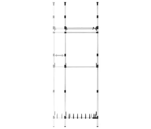 Drabužių Spintos Sistema Su Strypais Ir Lentyna, Aliuminis