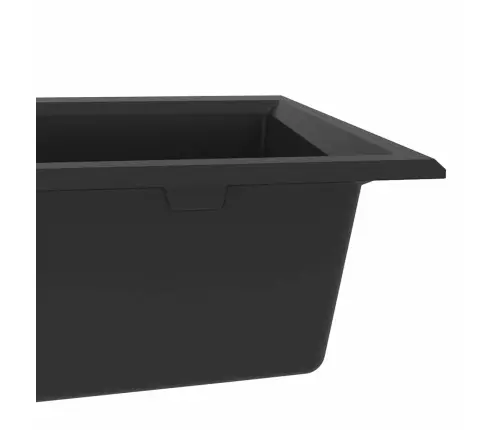 Virtuvės Kriauklė Juoda 79 X 50 X 31 Cm Kvarcas Ir Derva