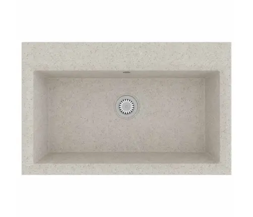 Virtuves Izlietne Bēša 79 X 50 X 31 Cm Granīts Vidaxl