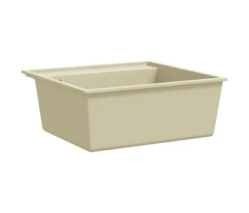 Virtuves Izlietne Ar Noteci, Bēšs Granīts Vidaxl