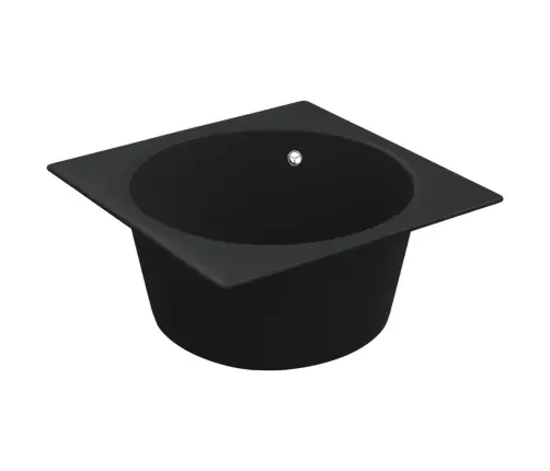 Virtuves Izlietne Ar Noteci, Melns Granīts Vidaxl
