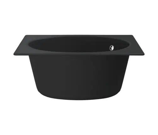 Virtuves Izlietne Ar Noteci, Melns Granīts Vidaxl