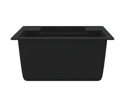 Virtuves Izlietne Ar Noteci, 2 Bļodas, Melns Granīts Vidaxl