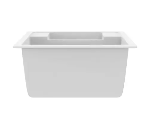 Köögivalamu Ülevooluavaga, Kaks Kraanikaussi, Valge, Graniit