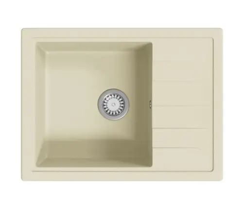 Virtuves Izlietne Ar Noteci, Bēšs Granīts Vidaxl