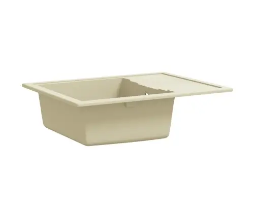 Virtuves Izlietne Ar Noteci, Bēšs Granīts Vidaxl