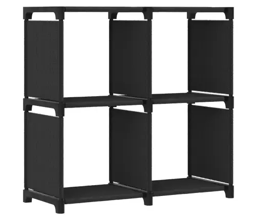 Plaukts, 4 Kubveida Nodalījumi, 69X30X72,5 Cm, Melns, Audums Vidaxl