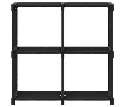 Plaukts, 4 Kubveida Nodalījumi, 69X30X72,5 Cm, Melns, Audums Vidaxl