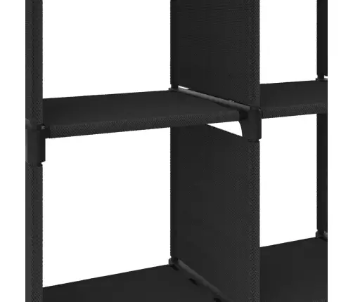 Plaukts, 4 Kubveida Nodalījumi, 69X30X72,5 Cm, Melns, Audums Vidaxl