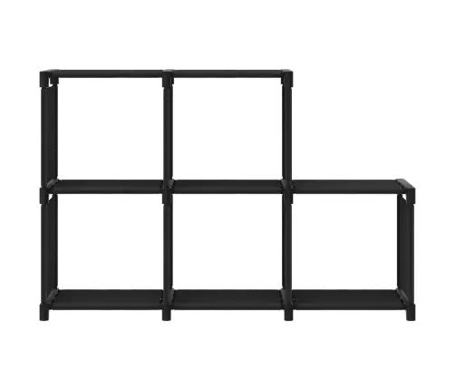 Plaukts, 5 Kubveida Nodalījumi, 103X30X72,5 Cm, Melns, Audums Vidaxl
