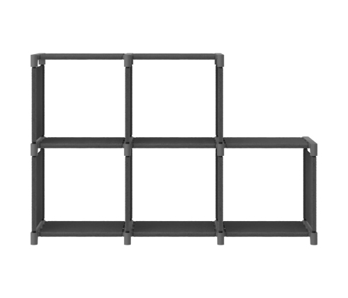 Plaukts, 5 Kubveida Nodalījumi, 103X30X72,5 Cm, Pelēks, Audums Vidaxl