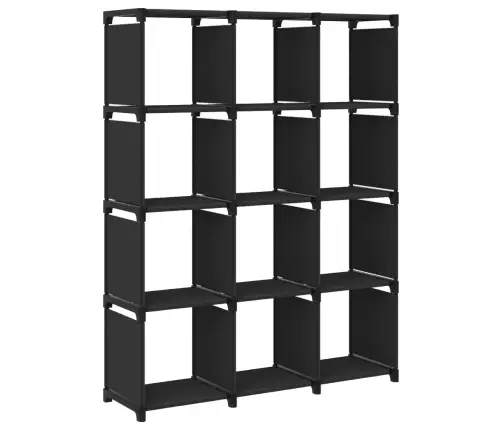 Lentyna, Juodos Spalvos, 103X30X141cm Audinys, 12 Skyrių