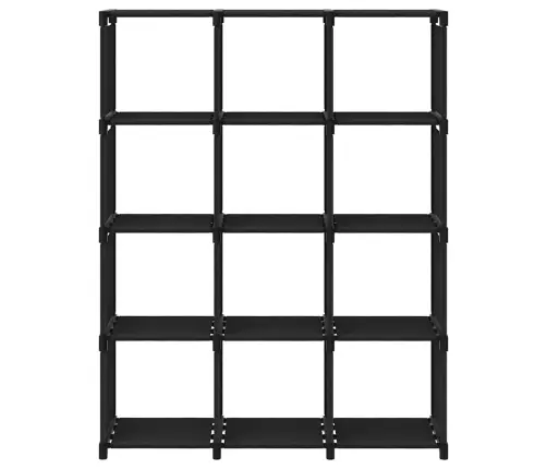 Lentyna, Juodos Spalvos, 103X30X141cm Audinys, 12 Skyrių