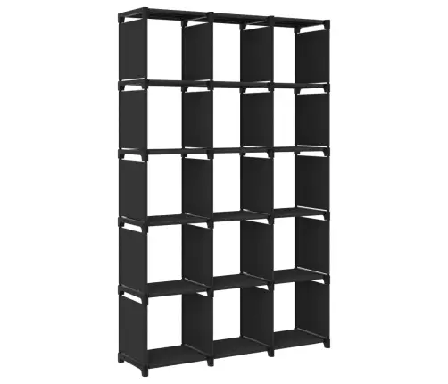 15 Kuubikuga Vitriinriiul, Must, 103 X 30 X 175,5 cm Kangas