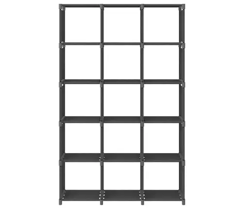 Lentyna, Pilkos Spalvos, 103X30X175,5cm Audinys, 15 Skyrių