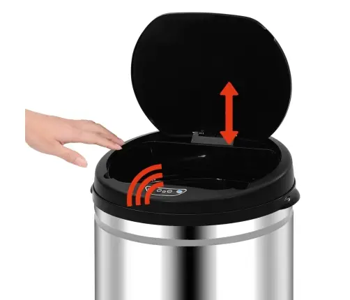 Automātiska Atkritumu Tvertne Ar Sensoru, Tērauds, 50 L  Vidaxl
