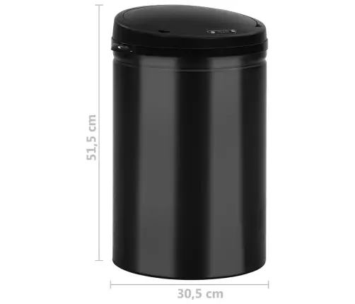 Automātiska Atkritumu Tvertne Ar Sensoru, Oglekļa Tērauds, 30 L Vidaxl