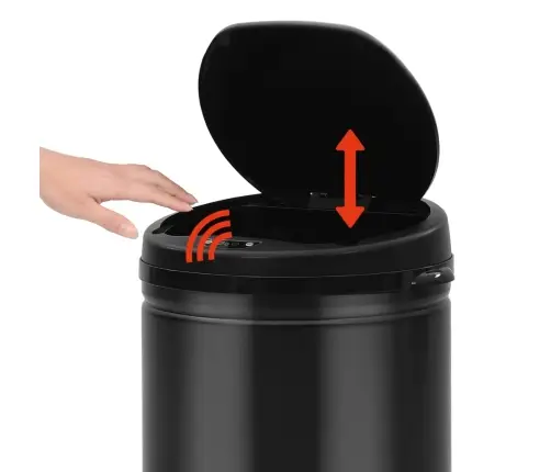 Automātiska Atkritumu Tvertne Ar Sensoru, Oglekļa Tērauds, 50 L Vidaxl