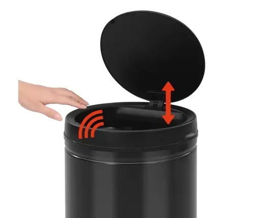 Automātiska Atkritumu Tvertne Ar Sensoru, Oglekļa Tērauds, 60 L Vidaxl