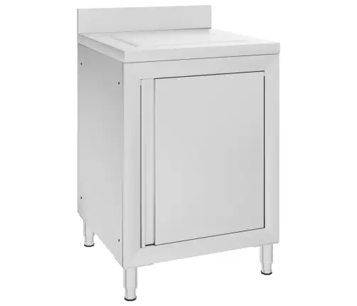 Virtuves Skapītis Ar Žāvēšanas Virsmu, Nerūsējošs Tērauds Vidaxl