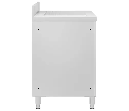 Virtuves Skapītis Ar Žāvēšanas Virsmu, Nerūsējošs Tērauds Vidaxl