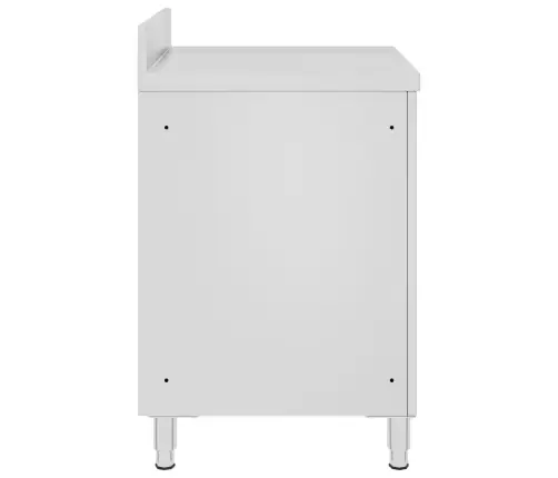 Virtuves Darba Galds Ar Skapīti, 60X60X96 Cm, Tērauds Vidaxl