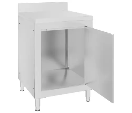 Virtuves Darba Galds Ar Skapīti, 60X60X96 Cm, Tērauds Vidaxl