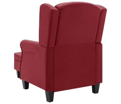 Atpūtas Krēsls Ar Kāju Soliņu, Vīnsarkans Audums Vidaxl