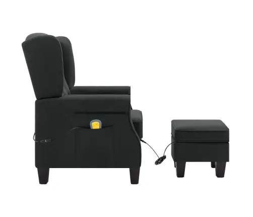 Masažinis Krėslas Su Pakoja, Tamsiai Pilkos Spalvos, Audinys