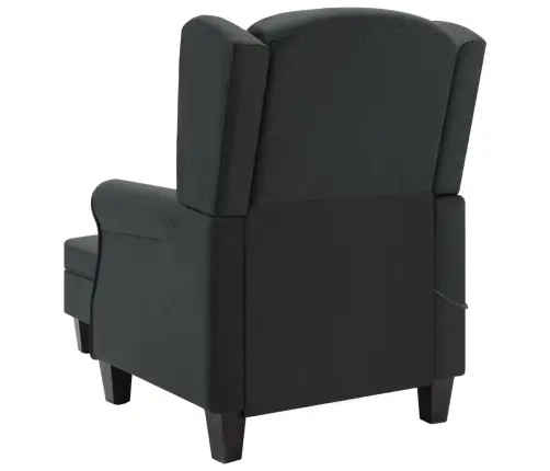 Masažinis Krėslas Su Pakoja, Tamsiai Pilkos Spalvos, Audinys