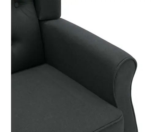 Masažinis Krėslas Su Pakoja, Tamsiai Pilkos Spalvos, Audinys