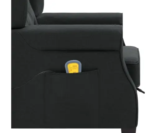 Masažinis Krėslas Su Pakoja, Tamsiai Pilkos Spalvos, Audinys