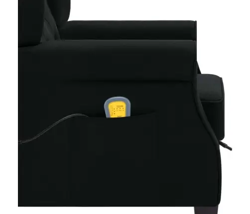 Masāžas Krēsls Ar Kāju Soliņu, Melns Audums Vidaxl