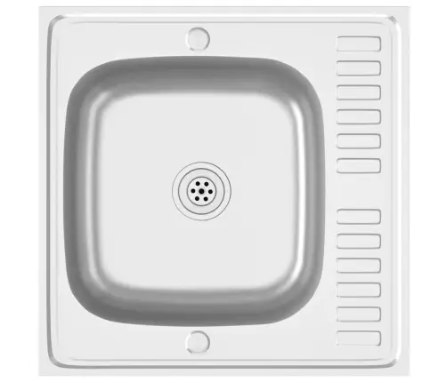 Valamu Äravoolukomplekt, Hõbe, 600X600X155 Mm, Roostevaba Teras