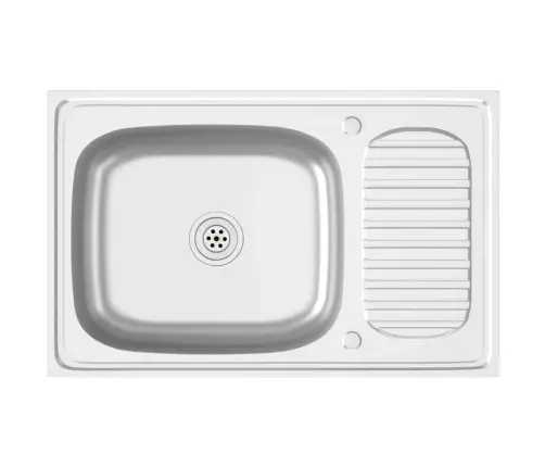 Virtuves Izlietne, 800X500X155 Mm, Nerūsējošs Tērauds Vidaxl