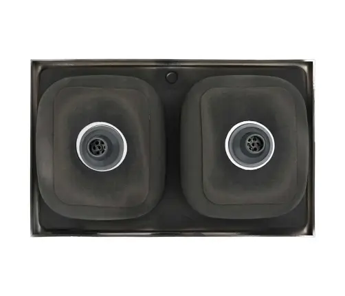 Virtuves Izlietne, 2 Bļodas, 800X500X155 Mm, Nerūsējošs Tērauds Vidaxl