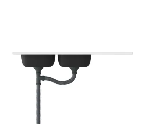 Virtuvės Plautuvė Su Dviem Dubenimis, 1200X500X155Mm, Plienas