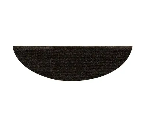 Laiptų Kilimėliai, Lipnūs, 15 Vnt., 56X17X3 cm Tamsiai Rudi, Pusapvaliai
