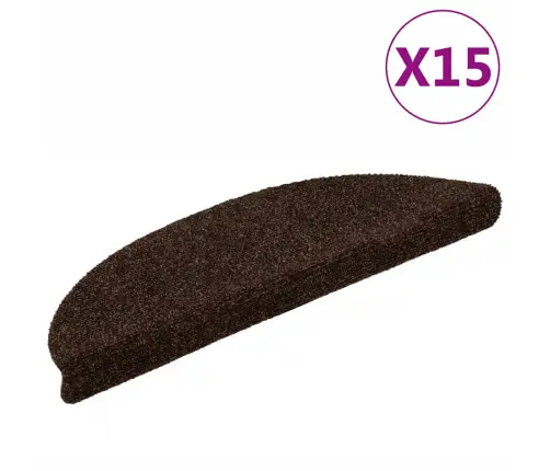 Isekleepuvad Trepimatid, 15 Tk, 56 X 17 X 3 cm Pruunid, Poolringikujulised