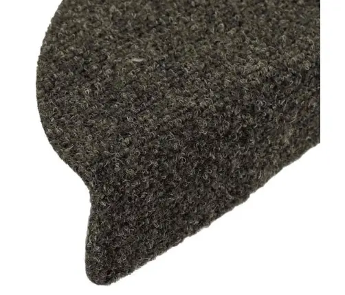 Kāpņu Paklājiņi, Pašlīmējoši, 15 Gab., 56X17X3 Cm, Antracīta Krāsā, Pusapaļi Vidaxl