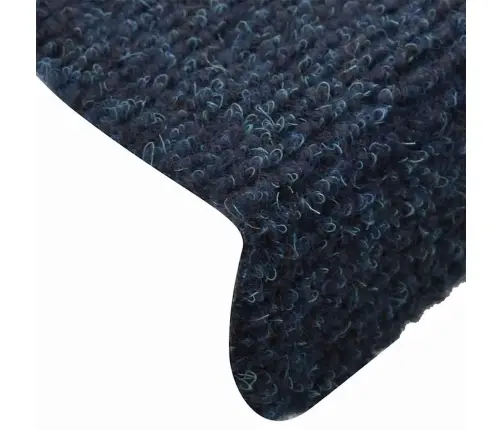 Laiptų Kilimėliai, Lipnūs, 15 Vnt., 65X21X4 cm Tamsiai Mėlyni, Pusapvaliai, Dideli