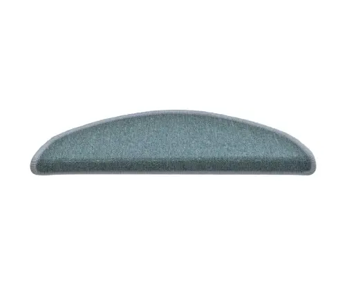 Kāpņu Paklājiņi, 15 Gab., 56X17X3 Cm, Jūras Zili, Pusapaļi Vidaxl