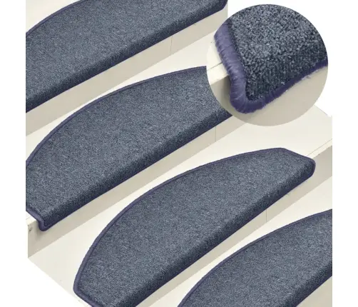 Kāpņu Paklājiņi, 15 Gab., 65X24X4 Cm, Tumši Pelēki Un Zili, Pusapaļi, Lieli Vidaxl Kāpņu Paklājiņi, 15 Gab., 65X24X4 Cm, Tumši Pelēki Un Zili, Pusapaļi, Lieli Vidaxl